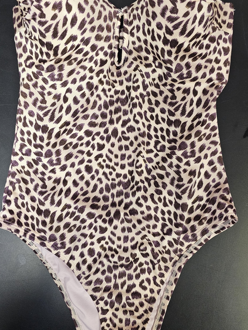 Victoria's Secret Leopard Print Strap Detail in Light Pink and Dark Plum